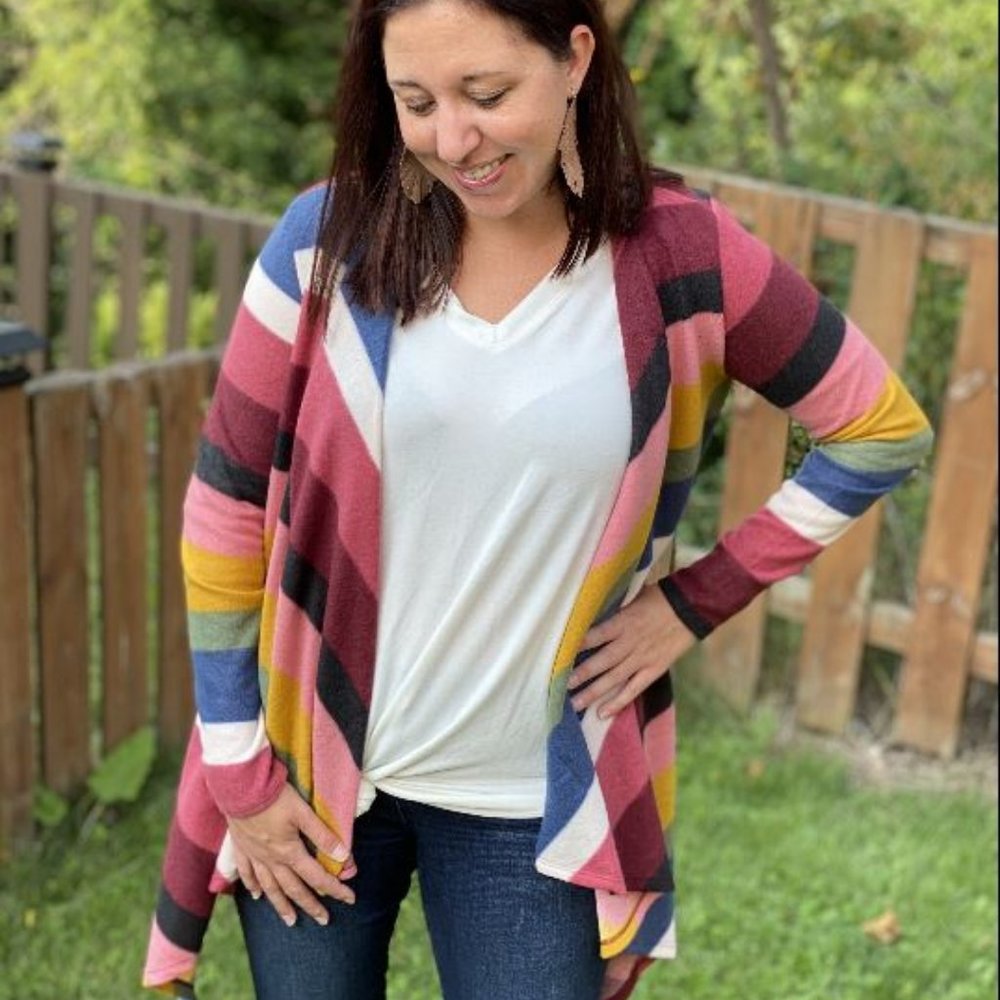 Somewhere Over the Rainbow flutter cardi